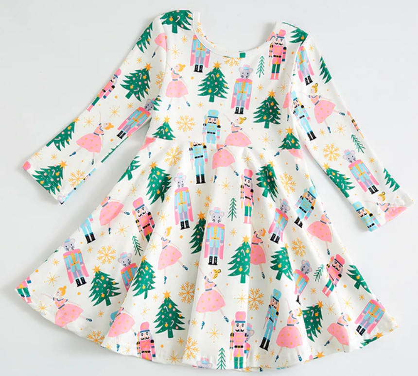 Long Sleeve Nutcracker Christmas Dress Stassia Kids Fashion Long Sleeve Nutcracker Christmas Dress Stassia Kids Fashion