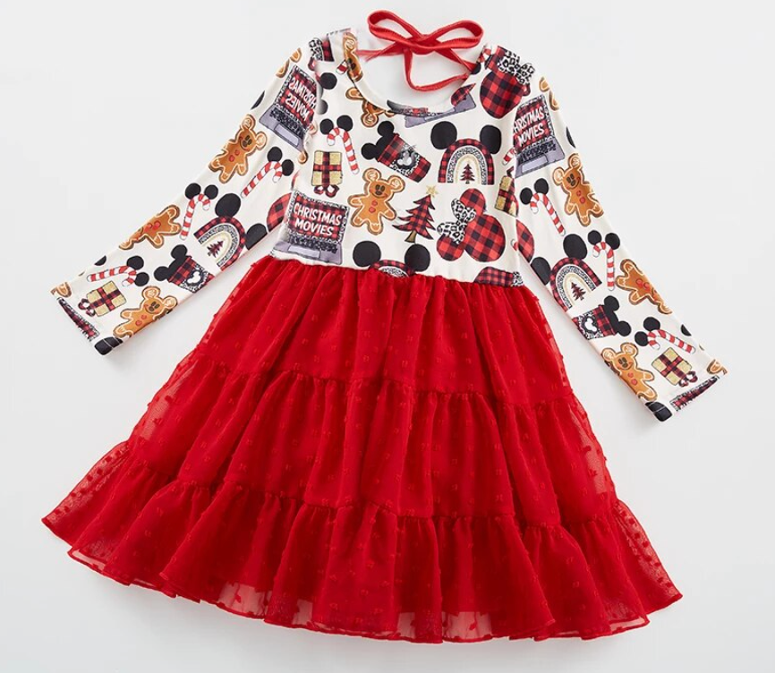 Mousey Red Christmas Dress