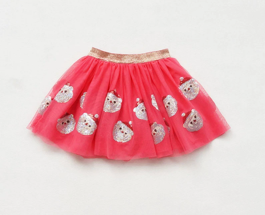 Santa Sequin Christmas Tulle Skirt