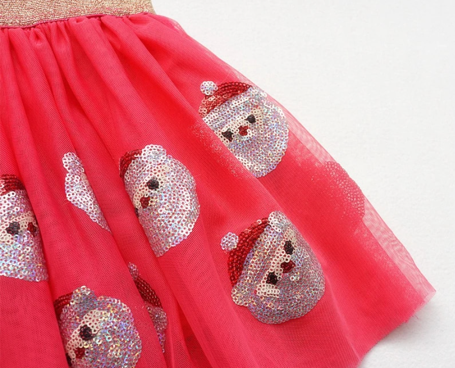 Santa Sequin Christmas Tulle Skirt